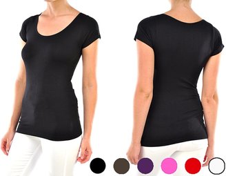IcyDeals 5 Pack - Women's Activewear T-Shirt Top - Cute Yoga Tees (Various Colors)