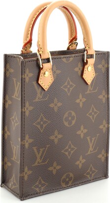 Louis Vuitton Petit Sac Plat Monogram Brown in Coated Canvas with