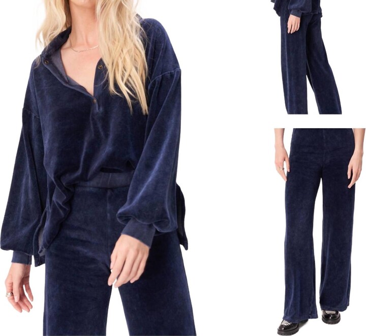 Project Social T Find Me Here Velour Pants In Blue