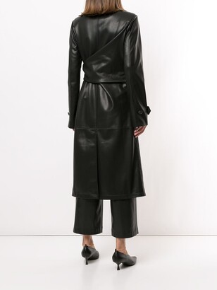 GOEN.J Knotted Faux-Leather Coat