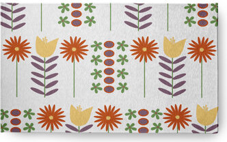 Winston Porter Daisy May's Garden Scandinavian Chenille Area Rug-CRFN854WH1