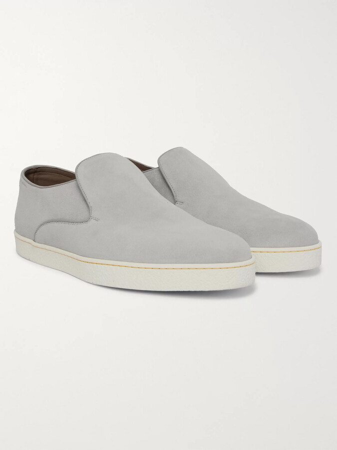 grey slip on sneakers