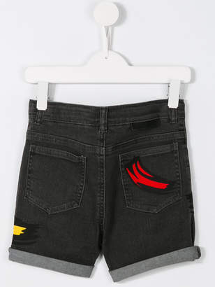 Stella McCartney Kids patch denim shorts