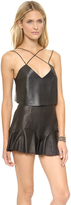 Thumbnail for your product : Shakuhachi Strappy Leather Crop Top