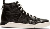 Thumbnail for your product : Diesel Black Leather Diamond High-Top Sneakers