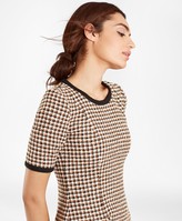 Thumbnail for your product : Brooks Brothers Petite Checked Tweed A-Line Dress