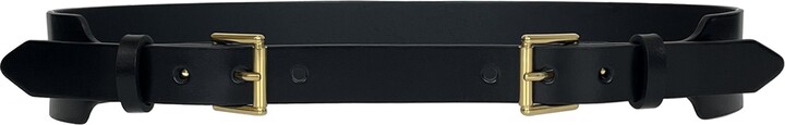Haute Cuir Black Leather Cloe Waist Belt