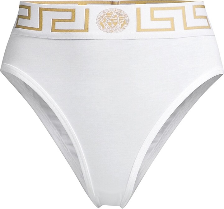 Women's Greca High-Rise Briefs - White - Size XS