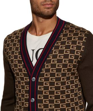 Gucci Embroidered Square G Cardigan