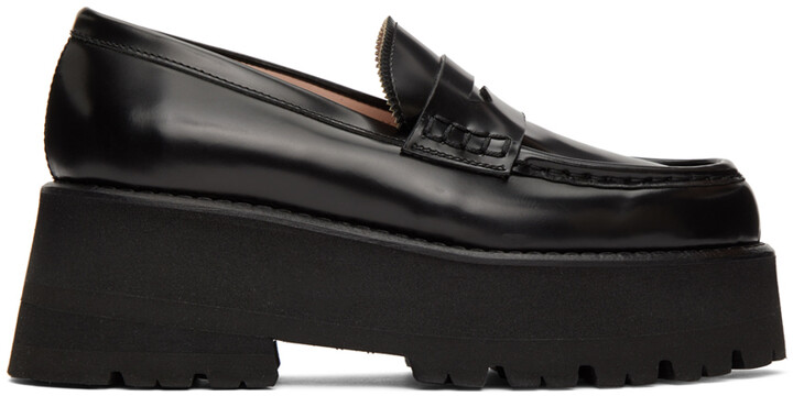 MSGM Black Platform Loafers - ShopStyle