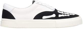 Amiri Skel Toe Sneakers In White Suede And Leather