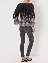 Thumbnail for your product : Ulla Johnson Coal Floral Embroidered Sonya Blouse