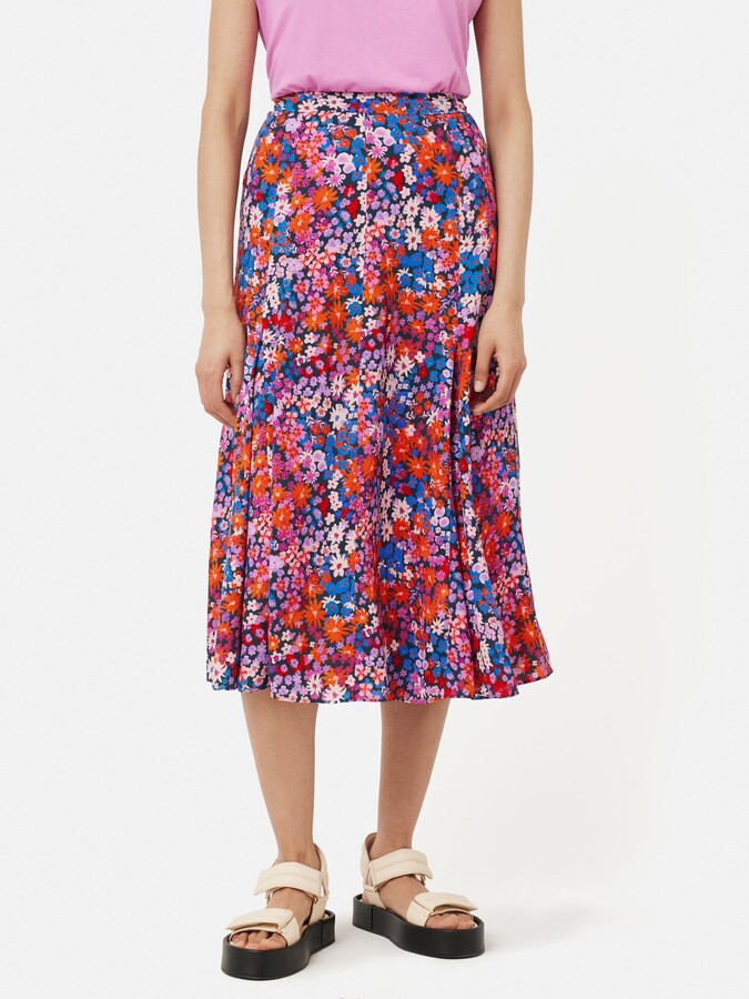 JigsawJigsaw Rave Floral Midi Skirt ShopStyle