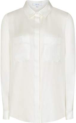 Reiss Meera Silk Pocket-Front Shirt