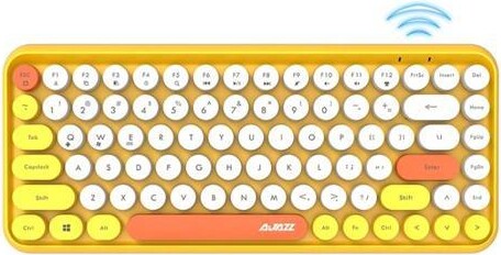 CVF Ajazz 308I 84 Keys Tablet Mobile Phone Computer Household Office Bluetooth Keyboard (Yellow)