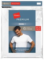 Thumbnail for your product : Hanes Premium Men's 6pk Crew Neck T-Shirt - White