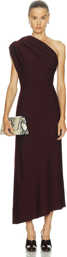 KHAITE Coast Dress in Burgundy