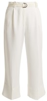 Thumbnail for your product : Moncler High-rise Crepe Cropped Trousers - Cream