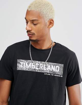 Timberland Scratch Script Logo T-Shirt In Black