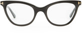Thumbnail for your product : Tom Ford Slight Cat-Eye Fashion Glasses, Shiny Black