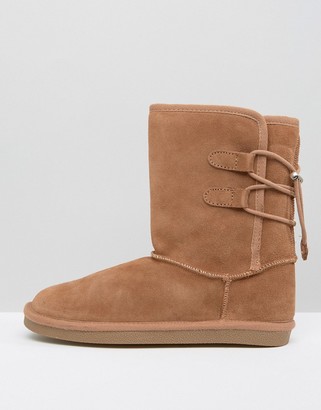 Call it SPRING Bridia Tie Back Camel Suede Boots