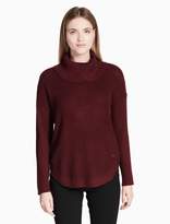 Thumbnail for your product : Calvin Klein Textured Cowl Neck Round Hem Pullover Sweater