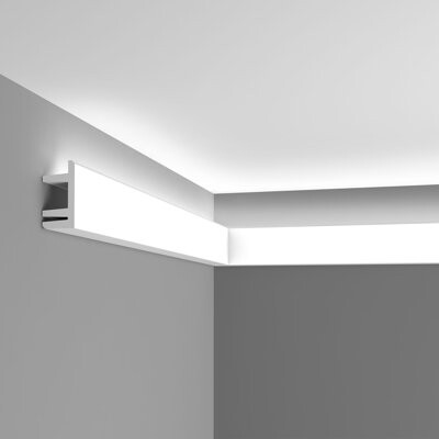 Orac Decor 3-3/4 in x 2 in x 78-3/4 in Primed White Plain Polyurethane Crown Moulding