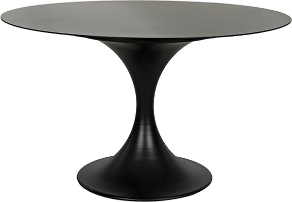 Noir Herno Dining Table in Brass Size: Medium
