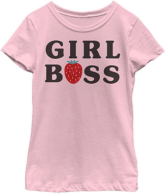 Fifth Sun Pink 'Girl Boss' Crewneck Tee - Girls