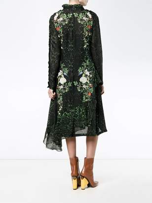 Preen by Thornton Bregazzi floral and snakeskin print dress
