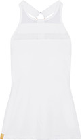 Thumbnail for your product : Monreal London Blaze Mesh-paneled Stretch Tank - White