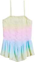 Thumbnail for your product : Flowers by Zoe Girl's Ombre Smocked Peplum Cami, Size 4-6