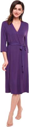 Ekouaer Womens Robes with Belt (Purple,)