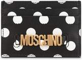 Thumbnail for your product : Moschino Dot Printed Leather Card Holder