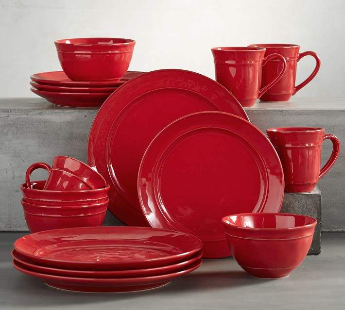 Pottery Barn Cambria 16Piece Dinnerware Set Ocean Blue ShopStyle