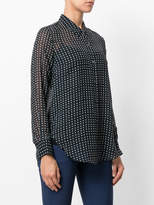 Thumbnail for your product : Theory polka dot print sheer shirt