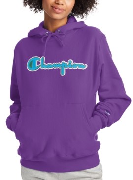 purple champion hoodie women's