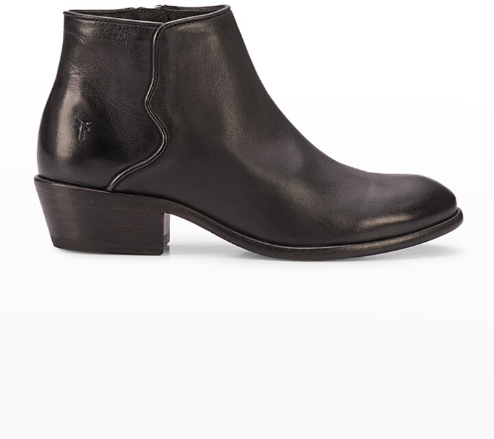 frye carson piping leather booties