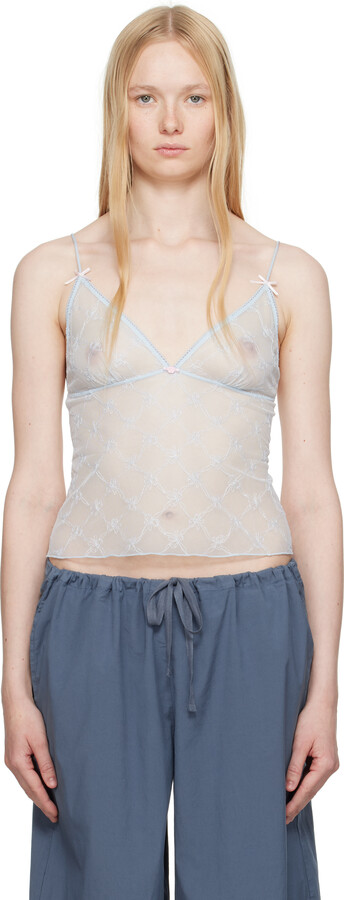 SKIMS SSENSE Exclusive Blue Spring Intimates Triangle Camisole