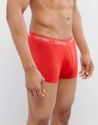 Calvin Klein Low Rise Trunks 3 Pack Cotton Stretch