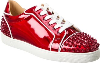 Christian Louboutin men sneakers US12M/EU46 Red leather solid low cut shoes