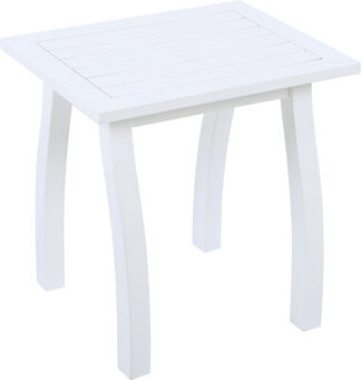 Ebern Designs Wood White Pu Rectangular Side Table 19 - Inch High Suitable For Reading Chair Weather Table Made Of Wood 15 Wide Stable Lamp And Decor