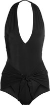 Thumbnail for your product : Norma Kamali Wrap-effect halterneck swimsuit