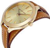 Thumbnail for your product : Michael Kors Runway Champagne Dial Tan Leather Ladies Watch MK2256