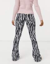 Thumbnail for your product : Daisy Street flares in zebra print