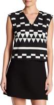 Thumbnail for your product : Nicole Miller Boxy V-Blouse