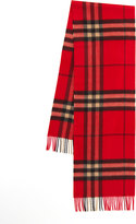 Thumbnail for your product : Burberry Giant Check Cashmere Scarf, Bright Vermillion
