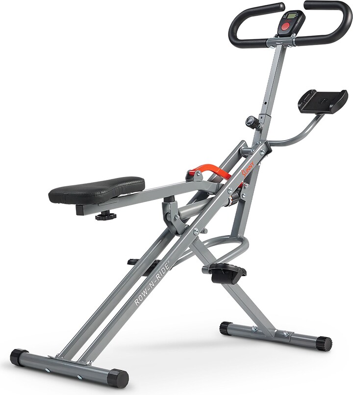 Sunny Health & Fitness Smart Row-N-Ride Exerciser, Gray