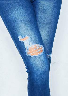 Ever New Ever New Cassandra Denim Distressed Knee Rip Skinny Jeans