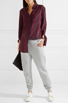 Thumbnail for your product : Kenzo Appliquéd French Cotton-terry Track Pants - Light gray